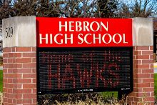 Hebron, Indiana High School sign