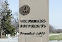Valparaiso University sign